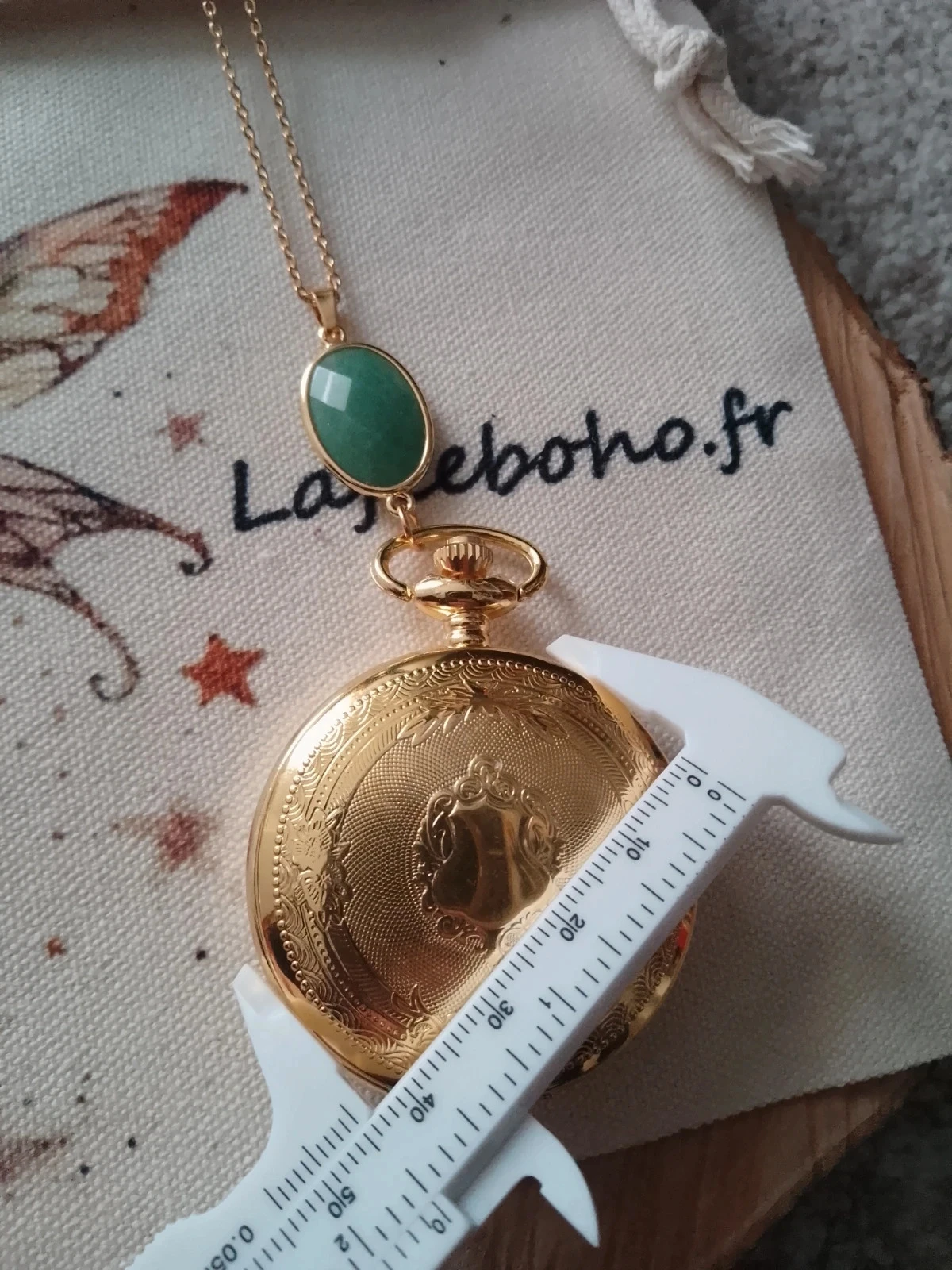 Collier sautoir met steen van avontuur met horloge – photo 4